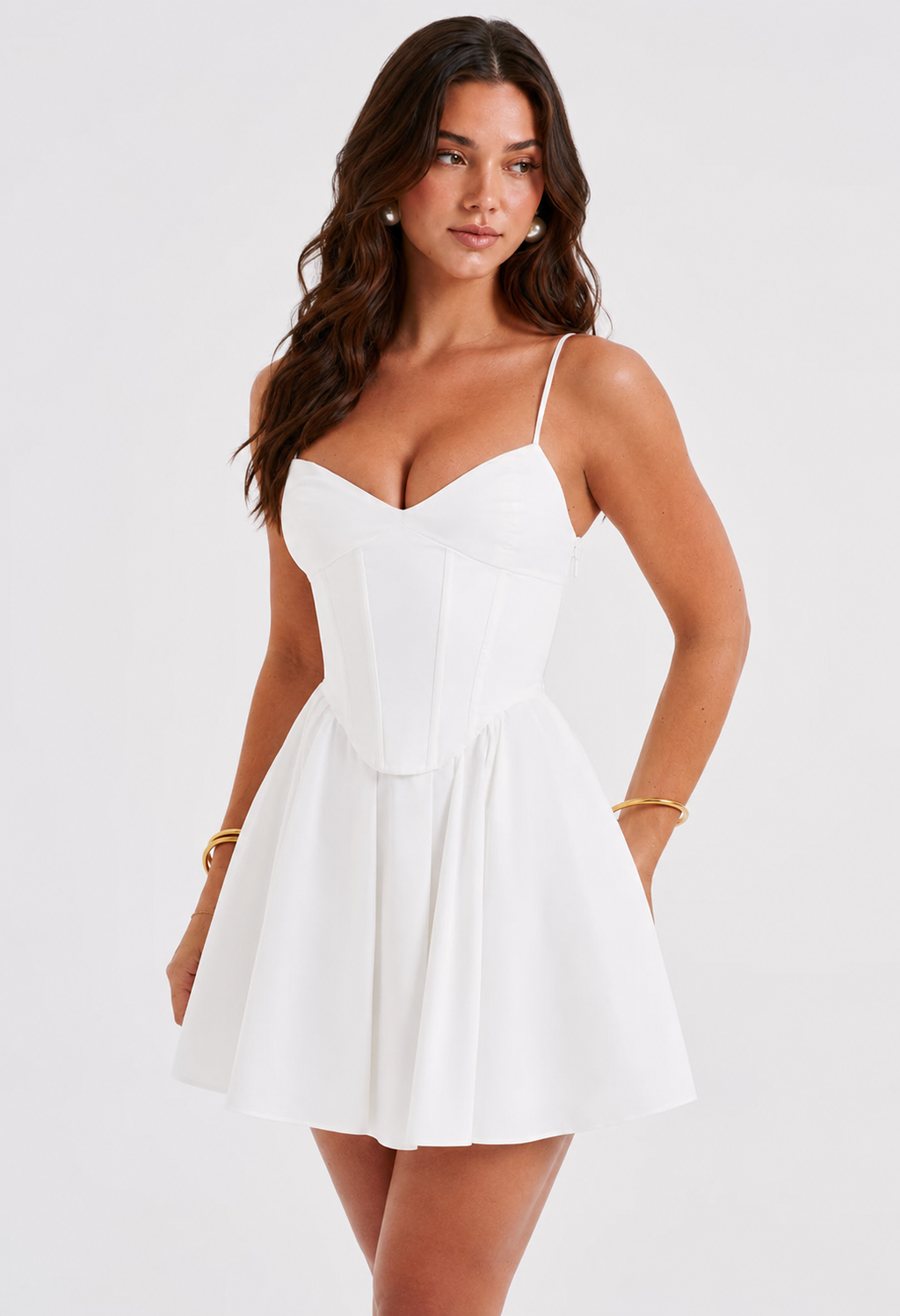 Sweetheart Corset Flare Mini Dress
