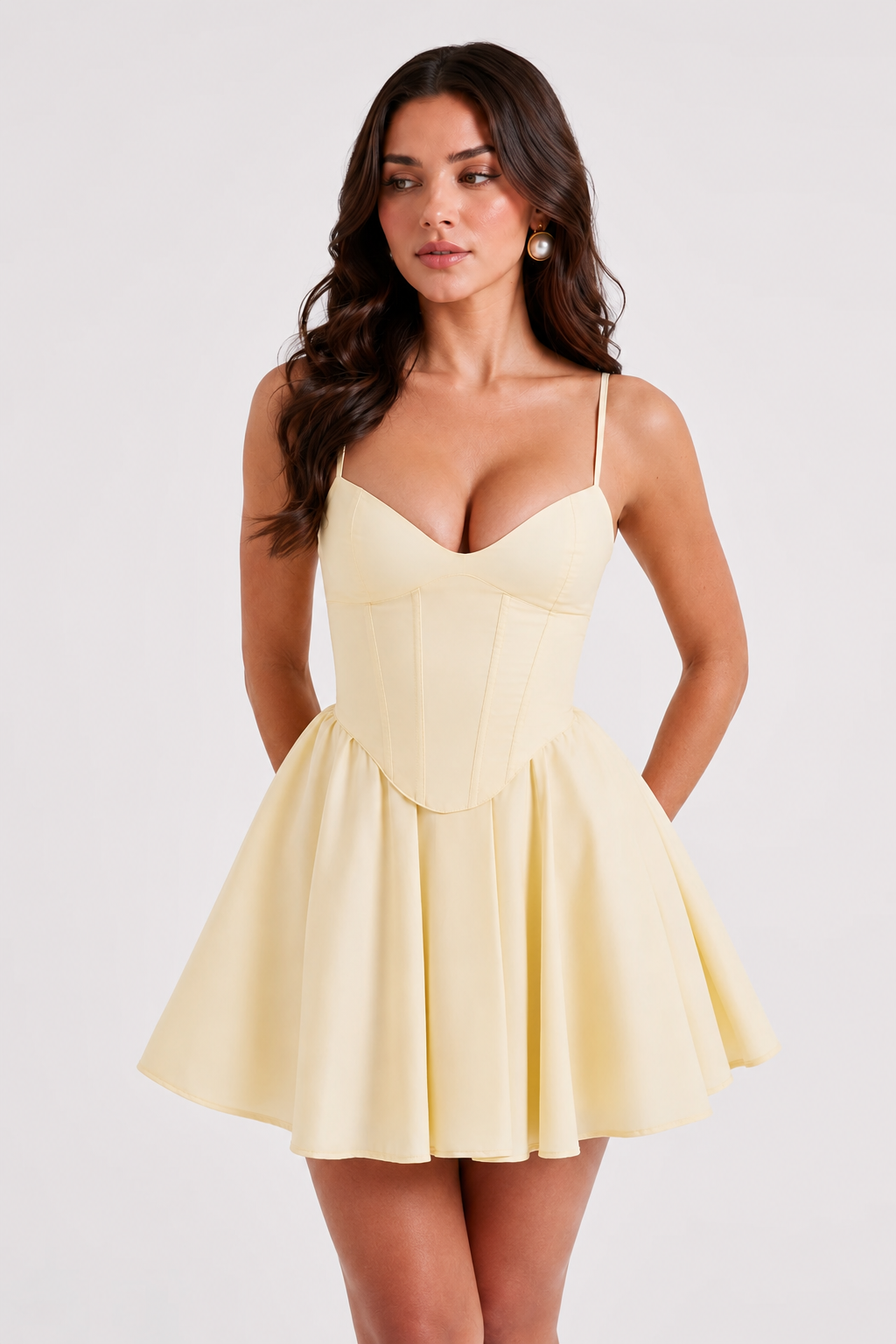 Sweetheart Corset Flare Mini Dress