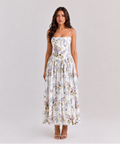 Elegant Lilac Garden Midi Dress