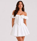 White Ruffle Mini Dress